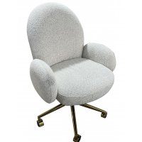 Кресло офисное Клауд PRO BS1239-WT, белый крем/золото