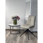 Стул VIGGE 360 град. поворот.  HF017-11 / HF017-12 Бежевый, экокожа / Черный каркас, ®DISAUR