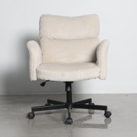 Кресло офисное TopChairs 6187 с откидными подлокотниками кремовый