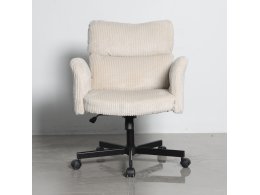 Кресло офисное TopChairs 6187 с откидными подлокотниками кремовый
