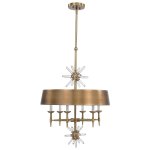 Люстра Star Quartz, 6 Lt Pendant - Antique Brass Люстра Star Quartz, 6 Lt Pendant - Antique Brass