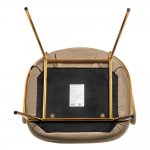 Стул-полукресло Emil бежевый с золотыми ножками