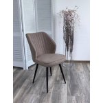 Стул РОССО 360 град. поворот. B5 Капучино, велюр / черный каркас, М-City