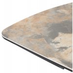 Стол CALDERON 180 TL-137  матовый, испанская керамика / брашированный каркас, цвет медный, ®DISAUR