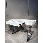 Стол-консоль Рокки MJ-001, 120х55х76 см, белый/хром