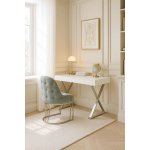 Стол-консоль Рокки MJ-001, 120х55х76 см, белый/хром