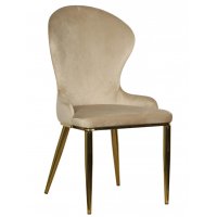Стул обеденный Констанция TW-1163, бежевый/золото