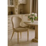 Стул обеденный Констанция TW-1163, бежевый/золото