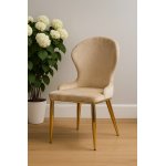 Стул обеденный Констанция TW-1163, бежевый/золото