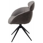 Стул ГУННАР (GUNNAR) 360 град, цвет СЕРЫЙ VEGA-88 / MIAMI-459, ткань / ЧЕРНЫЙ каркас, ®DISAUR Стул ГУННАР (GUNNAR) 360 град, цвет СЕРЫЙ VEGA-88 / MIAMI-459, ткань / ЧЕРНЫЙ каркас, ®DISAUR