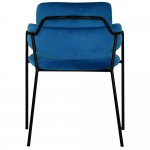 Стул Napoli синий с черными ножками