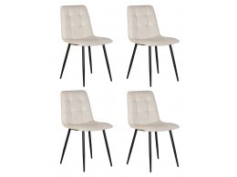 Набор 4 шт Стул обеденный DOBRIN CHILLY, Кремовый Holland 05, основание черное