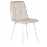 Набор 4 шт Стул обеденный DOBRIN CHILLY, Кремовый Holland 05, основание белое