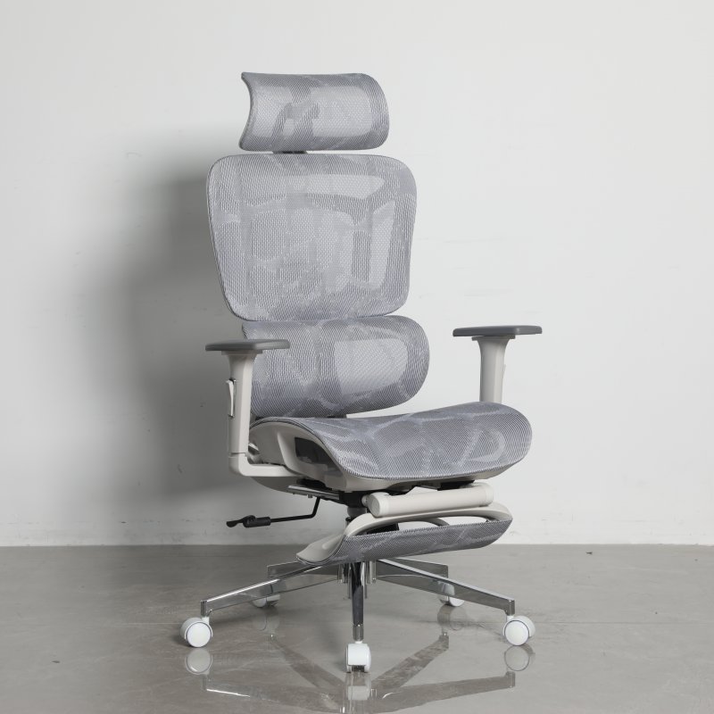 Кресло офисное TopChairs Nimbus белая сетка белый пластик