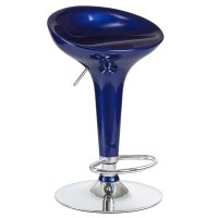 Стул барный DOBRIN BOMBA, синий металлик