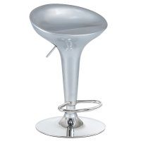Стул барный DOBRIN BOMBA, серебряный металлик