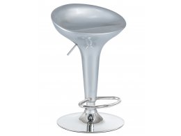 Стул барный DOBRIN BOMBA, серебряный металлик