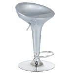 Стул барный DOBRIN BOMBA, серебряный металлик