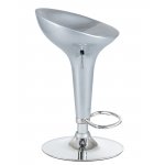 Стул барный DOBRIN BOMBA, серебряный металлик