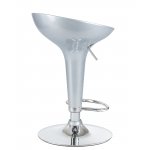 Стул барный DOBRIN BOMBA, серебряный металлик
