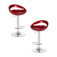 Набор 2 шт Стул барный DOBRIN DISCO, бордовый металлик