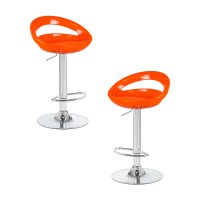 Набор 2 шт Стул барный DOBRIN DISCO, оранжевый
