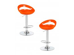 Набор 2 шт Стул барный DOBRIN DISCO, оранжевый