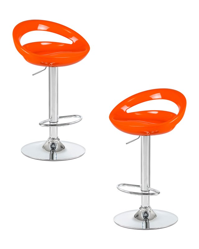 Набор 2 шт Стул барный DOBRIN DISCO, оранжевый