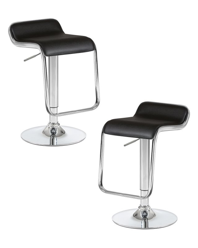 Набор 2 шт Стул барный DOBRIN CRACK, чёрный