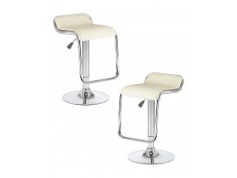 Набор 2 шт Стул барный DOBRIN CRACK, кремовый