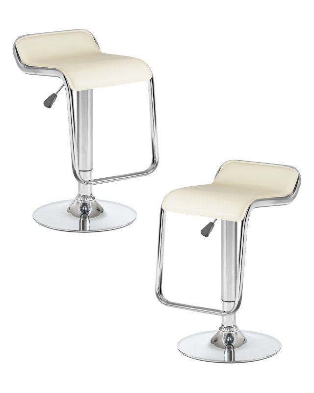 Набор 2 шт Стул барный DOBRIN CRACK, кремовый