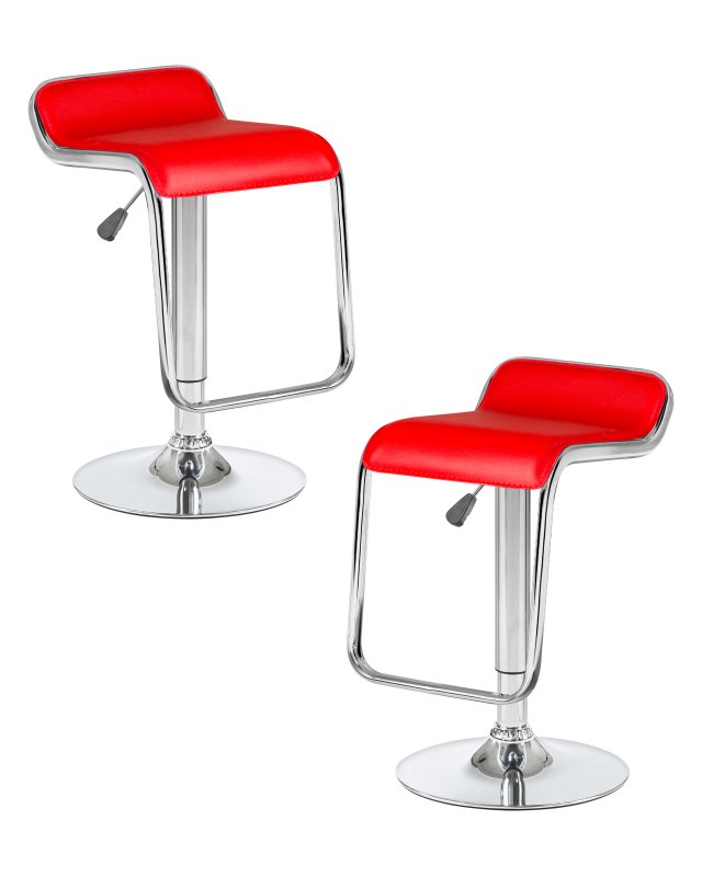 Набор 2 шт Стул барный DOBRIN CRACK, красный