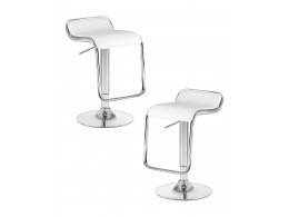 Набор 2 шт Стул барный DOBRIN CRACK, белый