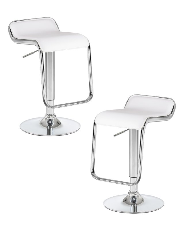 Набор 2 шт Стул барный DOBRIN CRACK, белый