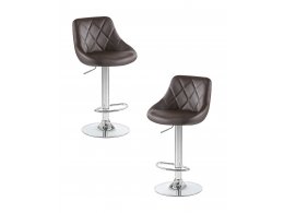 Набор 2 шт Стул барный DOBRIN LOGAN, коричневый