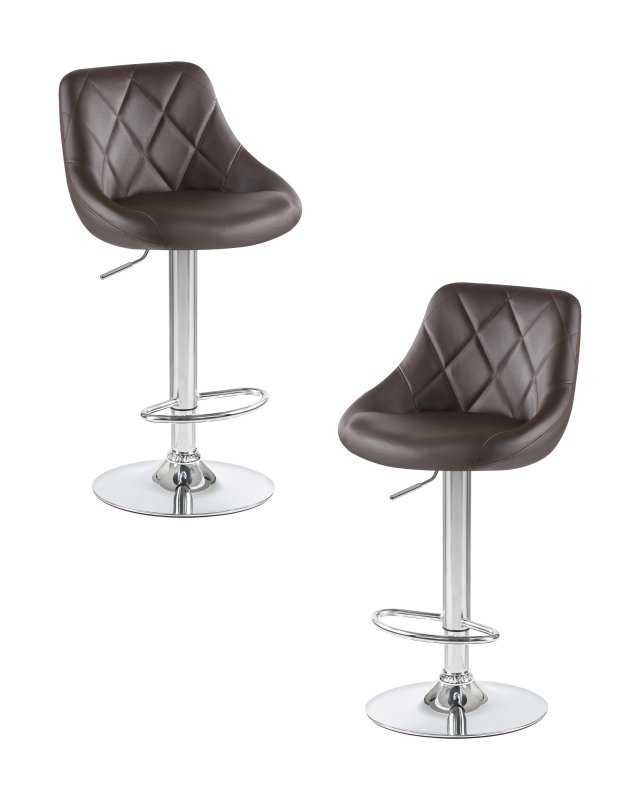 Набор 2 шт Стул барный DOBRIN LOGAN, коричневый