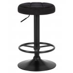 Набор 2 шт Табурет барный DOBRIN BRUNO BLACK, черный велюр (MJ9-101)