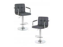 Набор 2 шт Стул барный DOBRIN KRUGER ARM, серый