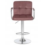 Набор 2 шт Стул барный DOBRIN KRUGER ARM, пудрово-розовый велюр (MJ9-32)