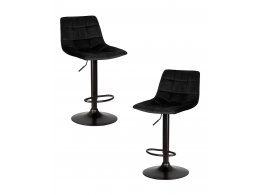 Набор 2 шт Стул барный DOBRIN TAILOR BLACK, черный велюр (MJ9-101) Набор 2 шт Стул барный DOBRIN TAILOR BLACK, черный велюр (MJ9-101)