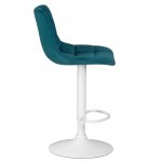 Стул барный DOBRIN TAILOR WHITE, морской волны велюр (MJ9-99)