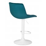 Стул барный DOBRIN TAILOR WHITE, морской волны велюр (MJ9-99)