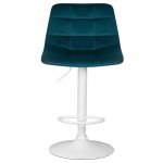 Стул барный DOBRIN TAILOR WHITE, морской волны велюр (MJ9-99)