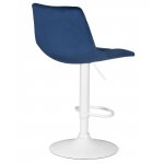 Стул барный DOBRIN TAILOR WHITE, синий велюр (MJ9-117) Стул барный DOBRIN TAILOR WHITE, синий велюр (MJ9-117)
