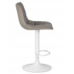 Стул барный DOBRIN TAILOR WHITE, серый велюр (MJ9-75)