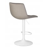 Стул барный DOBRIN TAILOR WHITE, серый велюр (MJ9-75)