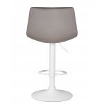Стул барный DOBRIN TAILOR WHITE, серый велюр (MJ9-75)