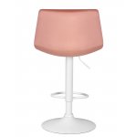 Стул барный DOBRIN TAILOR WHITE, пудрово-розовый велюр (MJ9-32)