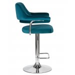 Набор 2 шт Стул барный DOBRIN CHARLY, морской волны велюр (MJ9-99)