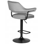 Набор 2 шт Стул барный DOBRIN CHARLY BLACK, серый велюр (MJ9-75)